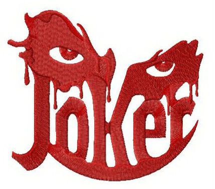 Joker's eyes machine embroidery design
