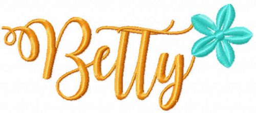Betty name free embroidery design
