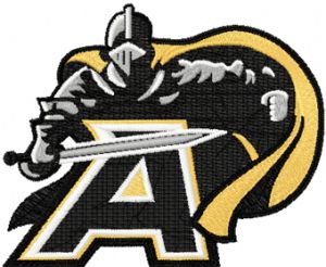 Army Black Knights logo embroidery design