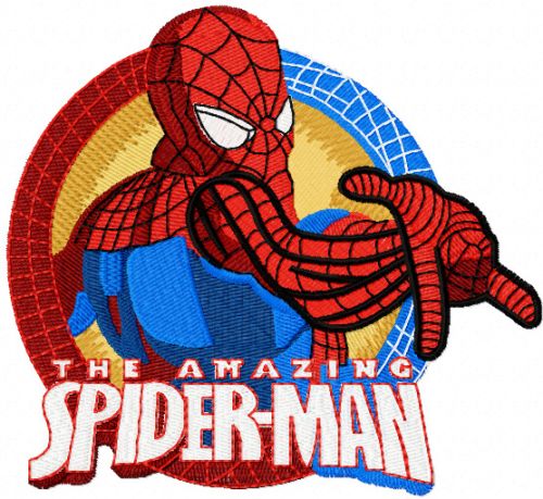 Spiderman amazing machine embroidery design
