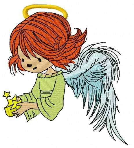 Stars for angels 8 machine embroidery design