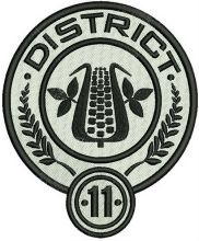 District 11 logo embroidery design