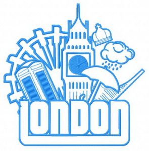 London 5 embroidery design