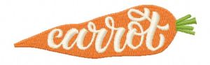 Carrot embroidery design