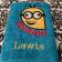 Towel with embroidered Crazy Minion