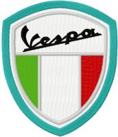 Vespa Shield embroidery design
