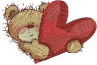 My heart is for you embroidery design