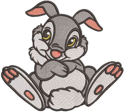 Shy Thumper embroidery design