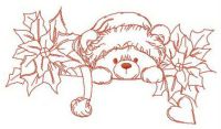 Hiding among flowers embroidery design