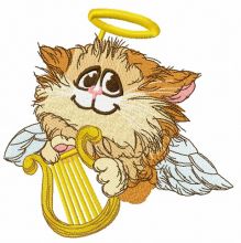 Angelic cat 3 embroidery design