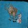 Embroidered towel with Sven and Olaf 
