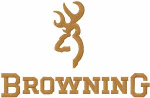 Browning logo embroidery design