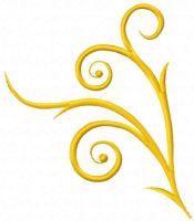 Gold swirl decoration free embroidery design 11