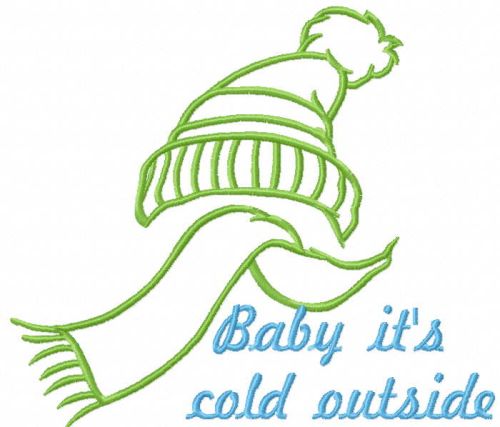 Baby it's cold outside free embroidery design