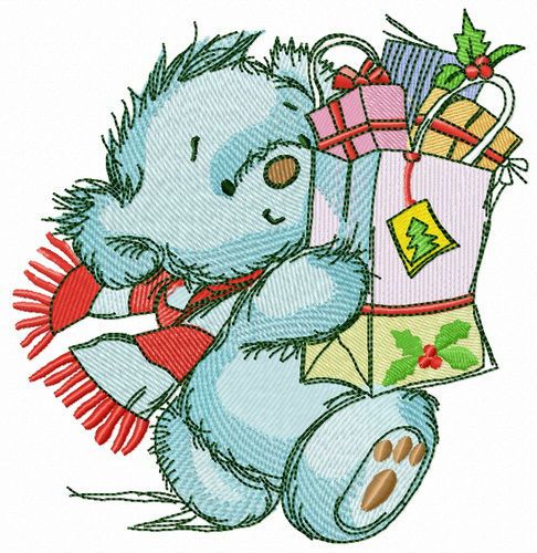 Shopping before Christmas 2 machine embroidery design