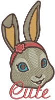 Cute bunny 3 embroidery design
