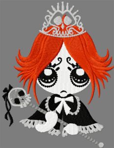 Princess Gloom embroidery design