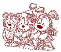 Christmas songs 5 embroidery design