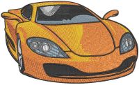 Modern sport car embroidery design