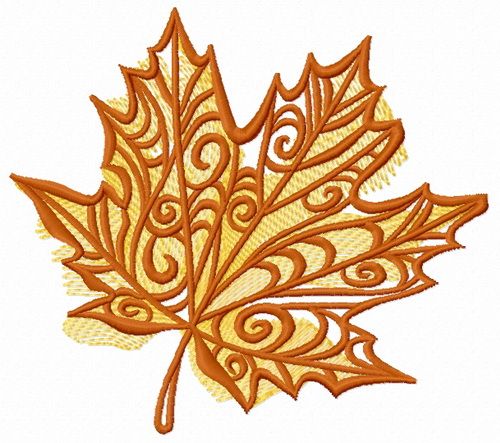 Maple leaf 2 machine embroidery design