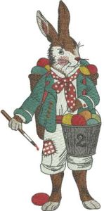 Peter Rabbit painter embroidery design