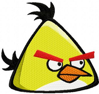 Angry Birds Yellow machine embroidery design