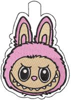 Labubu Face Snaptab embroidery design