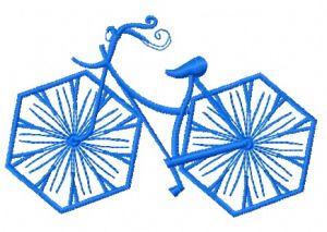 Bicycle 3 embroidery design