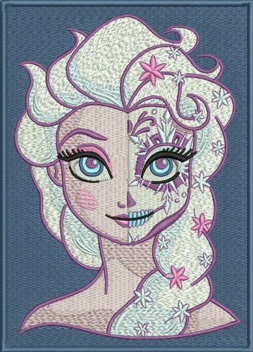 Strange Elsa machine embroidery design