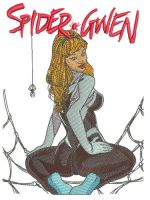 Spider-Gwen embroidery design
