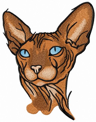 Sphynx cat 4 embroidery design
