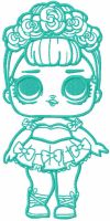 Surprise doll embroidery design