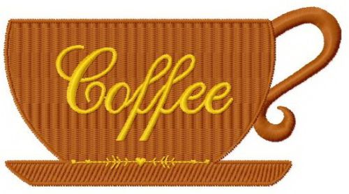 Coffee cup 9 machine embroidery design