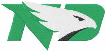 North Dakota Fighting Hawks Logo embroidery design