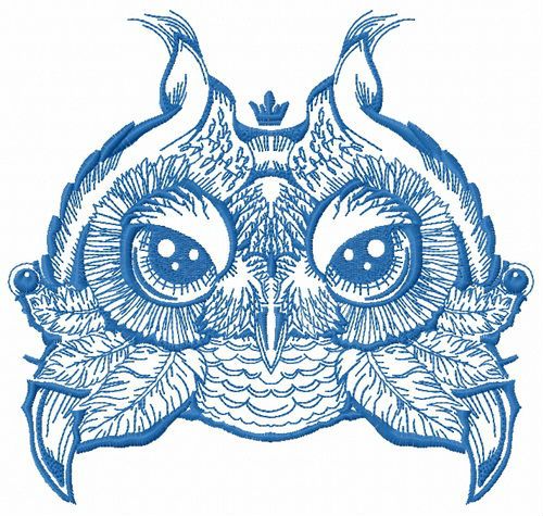 Queen owl 2 machine embroidery design