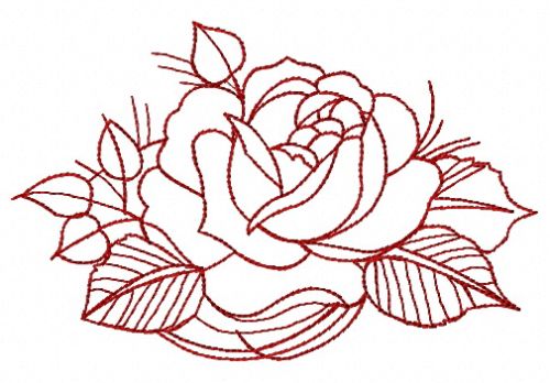 Rose 4 machine embroidery design