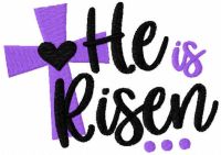He is risen free embroidery design