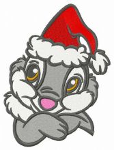 Thumper ready for X-mas embroidery design