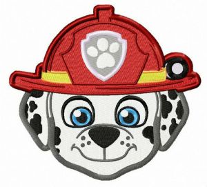 Dalmatian firefighter embroidery design