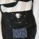 Black embroidered bag with Hello Kitty design