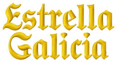Estrella Galicia logo 4 machine embroidery design