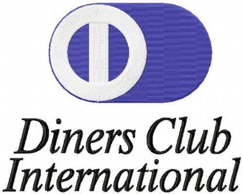 Diners Club International logo machine embroidery design