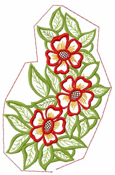 Fflower lace free embroidery design 6