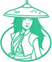 Raya one colored embroidery design