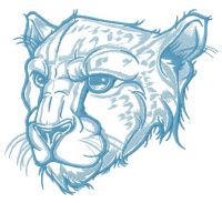 Angry predator embroidery design