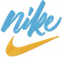Nike swoosh logo embroidery design