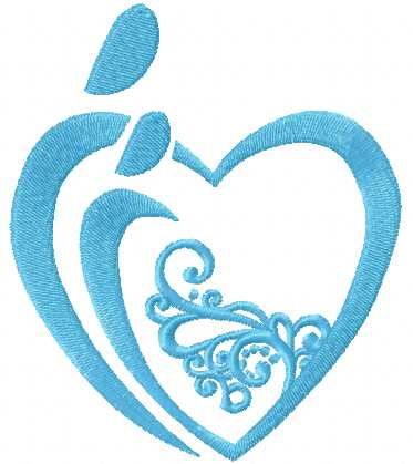 Parents heart free embroidery design