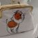 Wallet with kitty free embroidery design
