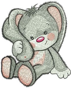 Cute bunny girl 10 embroidery design