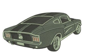 Mustang car 2 embroidery design